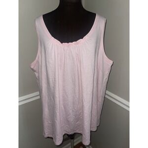 Woman Within Pink Tank Top Plus Size 2X 26/28